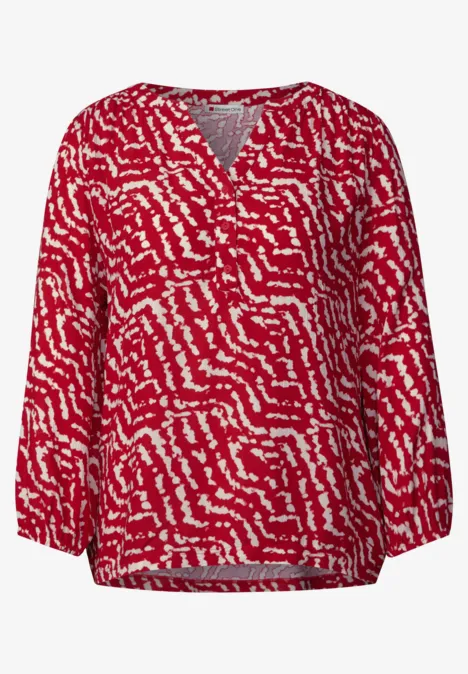 Shirt met een blouse-look glory red