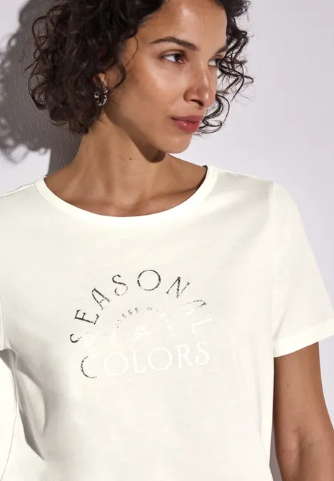 T-Shirt mit Wording off white