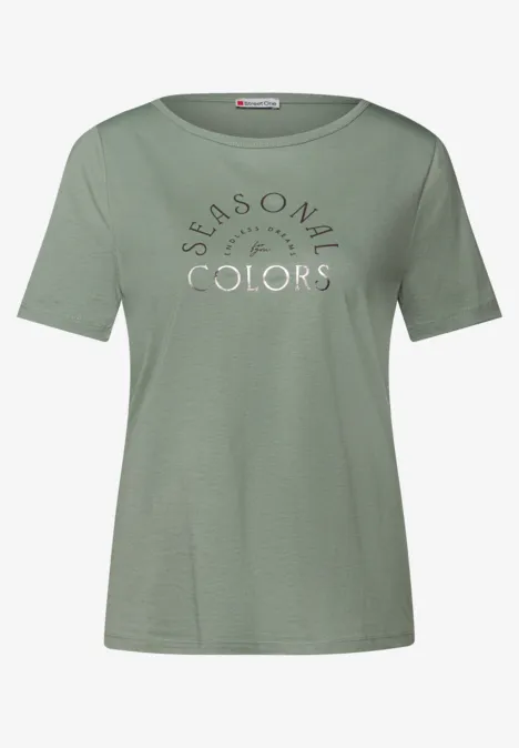 T-Shirt mit Wording dune green