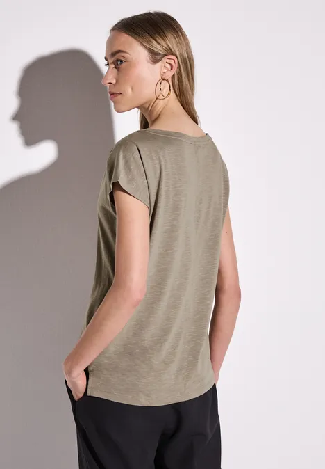 Shirt mit Print vintage stone