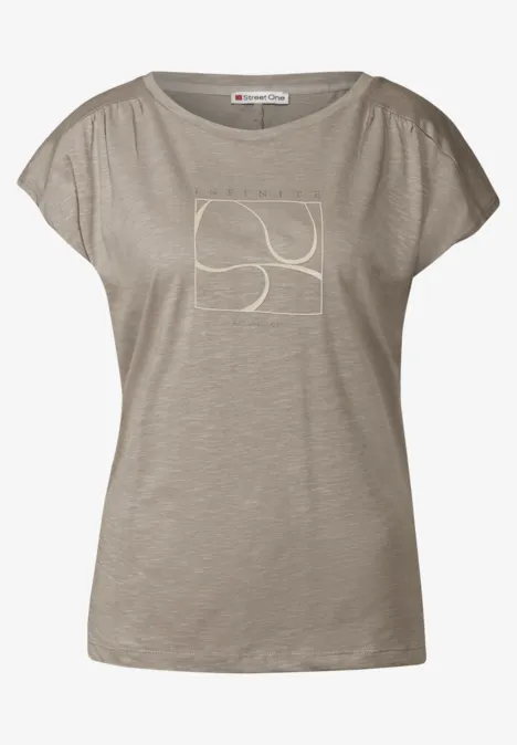 Shirt mit Print vintage stone