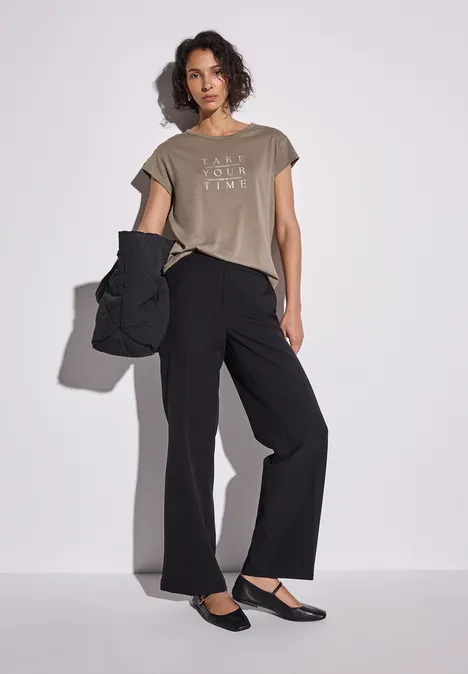 Shirt mit Wording stone brown