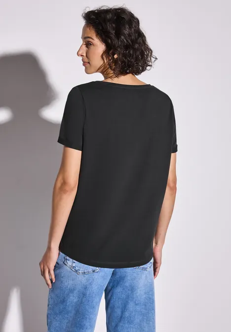 Shirt mit Folien-Wording granite grey