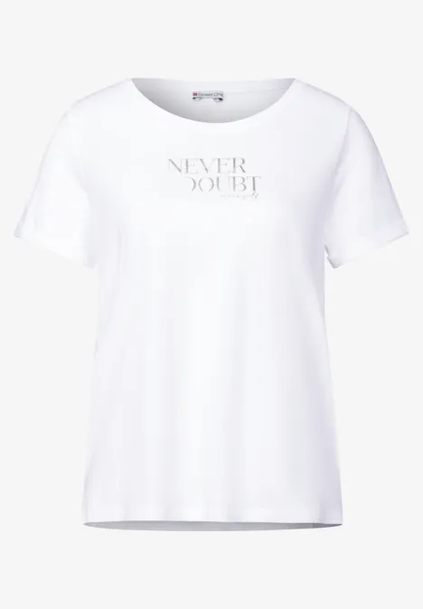 Shirt mit Frontprint White