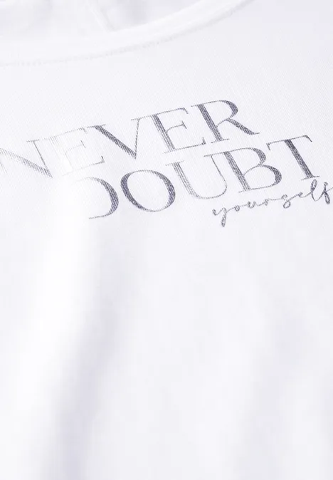 Shirt mit Frontprint White