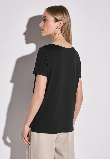 Shirt mit Frontprint Black