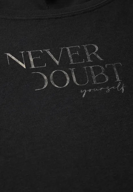 Shirt mit Frontprint Black