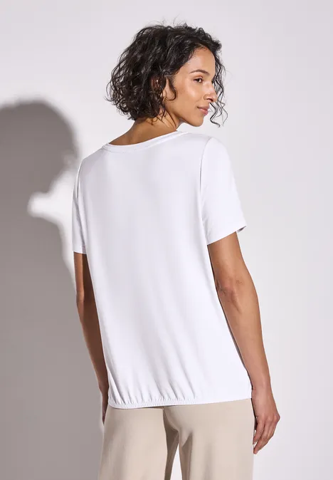 T-Shirt mit Wording Print White