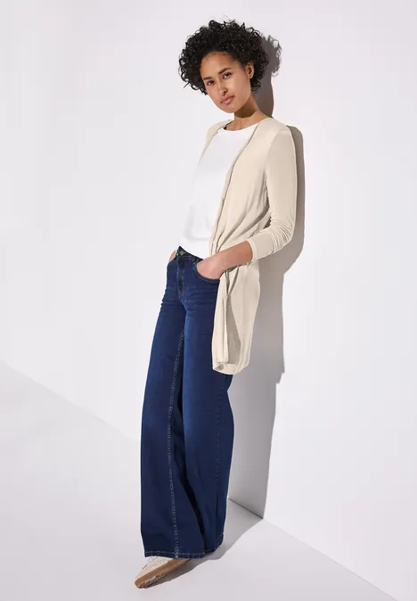 Offene Jacke moonstone sand