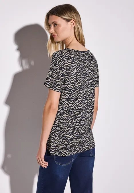 Gemustertes Shirt deep blue