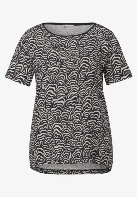 Gemustertes Shirt deep blue