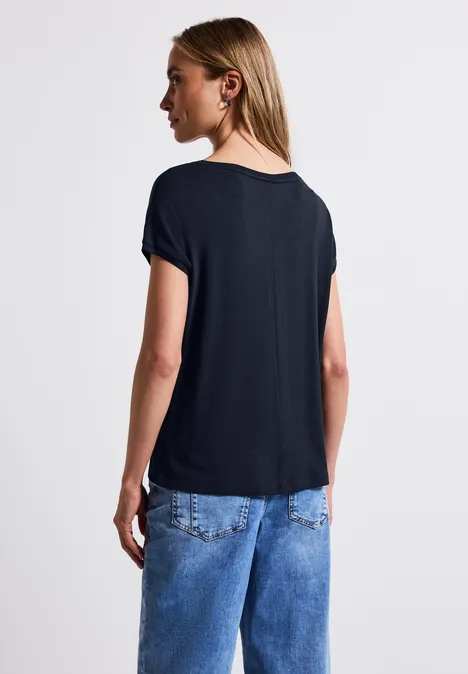 Strick-Look Shirt deep blue