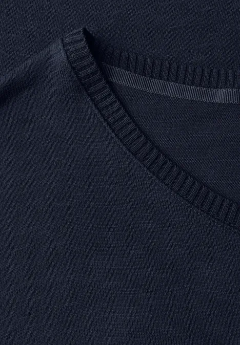 Strick-Look Shirt deep blue