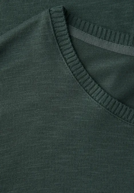 Strick-Look Shirt mid green