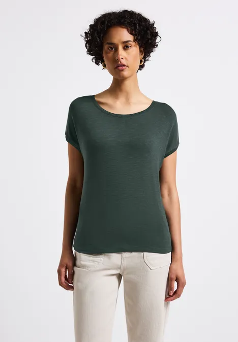 Strick-Look Shirt mid green