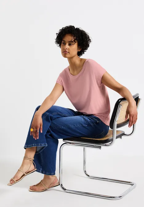 Strick-Look Shirt blush peach