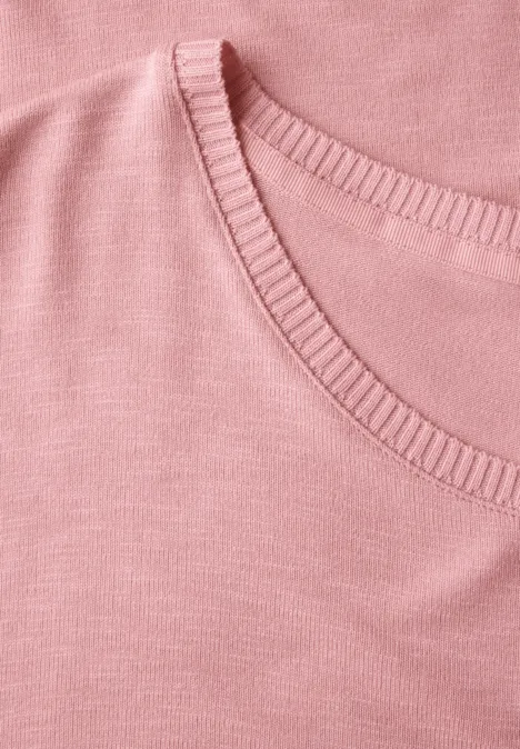 Strick-Look Shirt blush peach