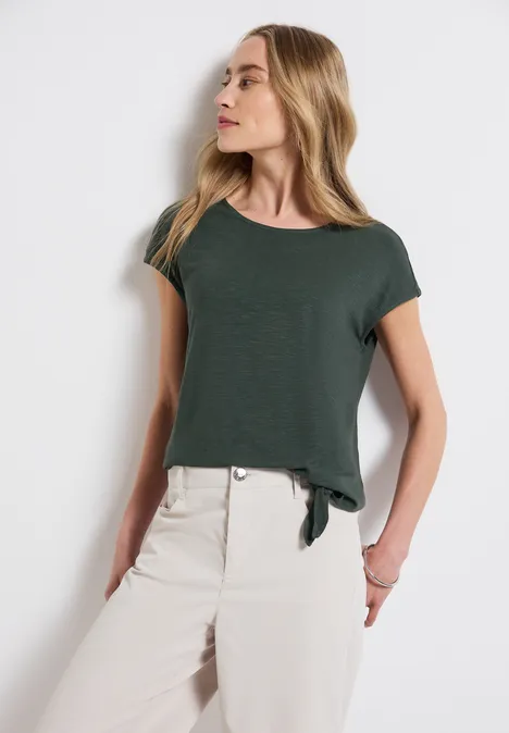 Shirt mit Knotendetail mid green