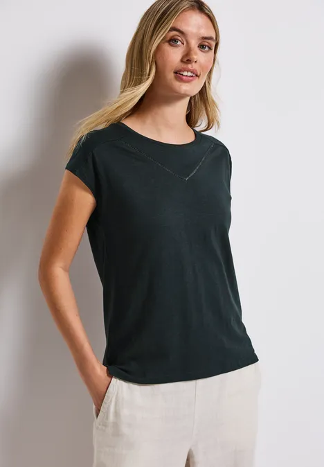 Shirt mit Dekotape pine grove green