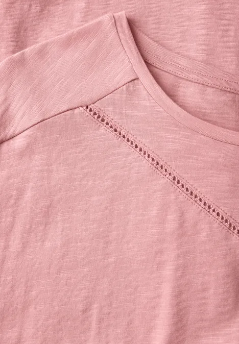 Shirt mit Dekotape blush peach