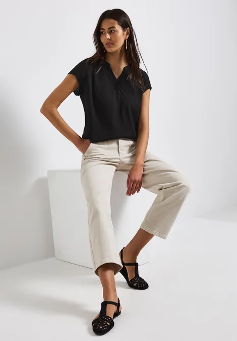 Shirt im Tunika-Look Black
