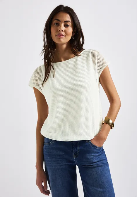 2-in-1 Mesh T-Shirt off white