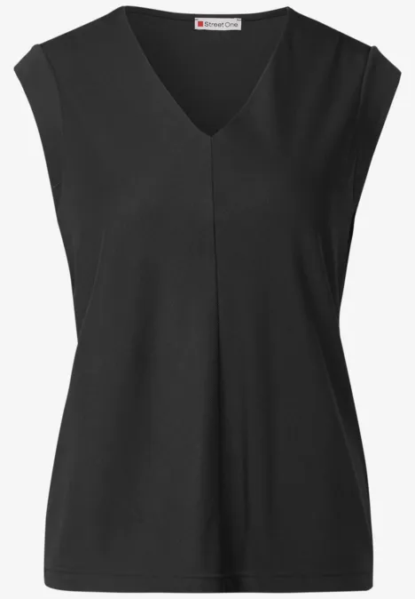Silk-Look Strukturshirt granite grey