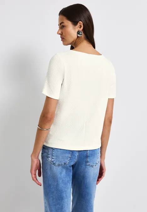 T-shirt doux et structuré off white