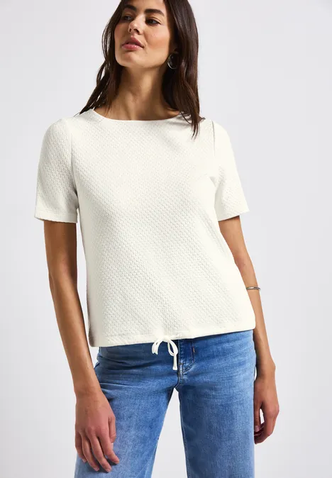 T-shirt doux et structuré off white