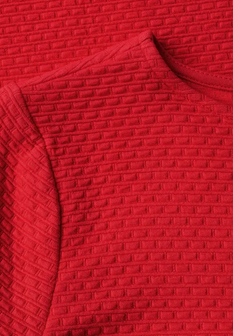 Weiches Strukturshirt glory red