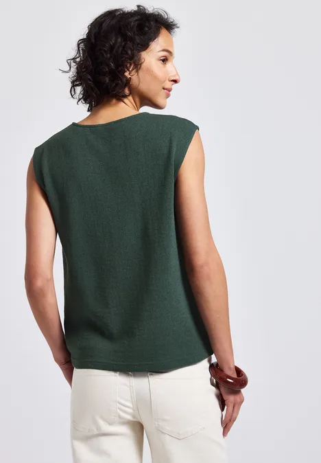 Top au look tricot mid green