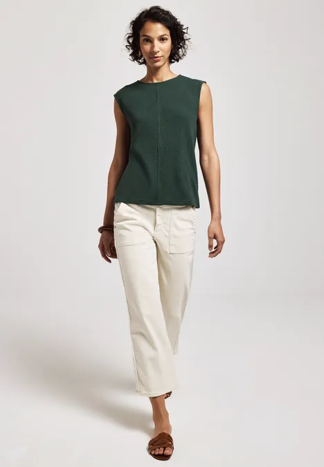 Top au look tricot mid green