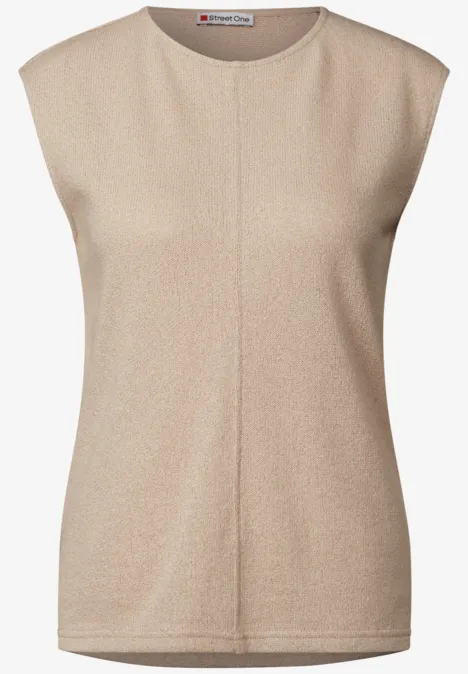 Top im Strick-Look coastal beige