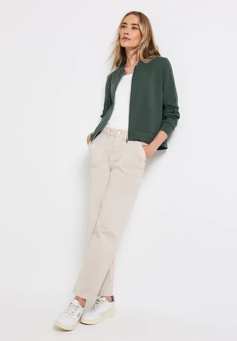 Kurze Jacke mit Taschen mid green Kurze Jacke mit Taschen mid green