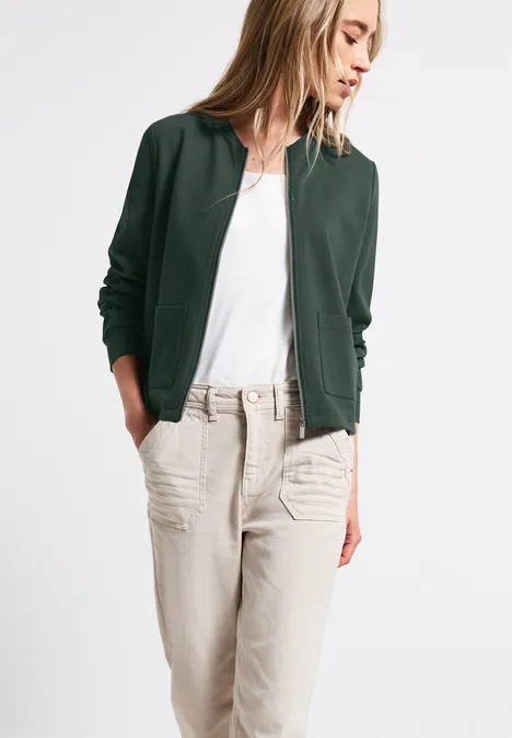 Kurze Jacke mit Taschen mid green Kurze Jacke mit Taschen mid green