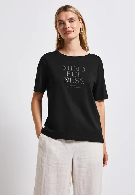 Softes Shirt mit Wording Black