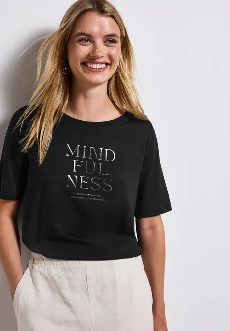 Softes Shirt mit Wording Black