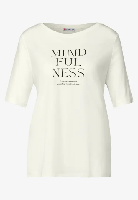 Softes Shirt mit Wording off white