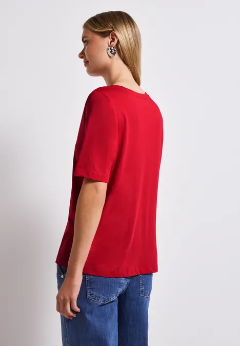 Softes Shirt mit Wording glory red