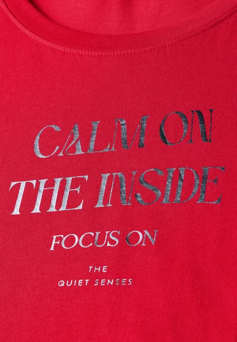 Softes Shirt mit Wording glory red