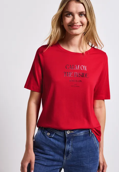 Softes Shirt mit Wording glory red