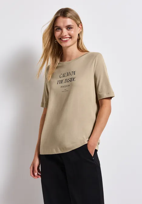 Softes Shirt mit Wording coastal beige