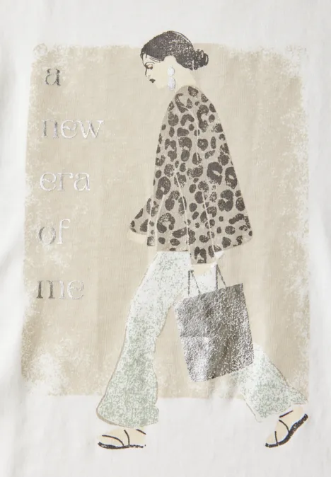 Softes Shirt mit Print off white