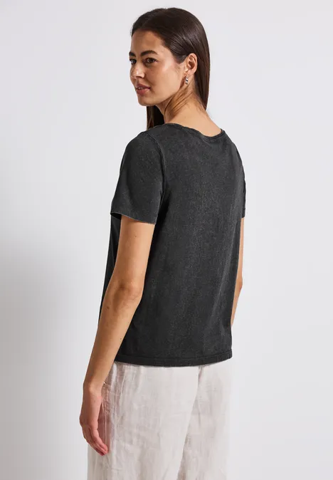 Washed-Look T-Shirt washed out grey
