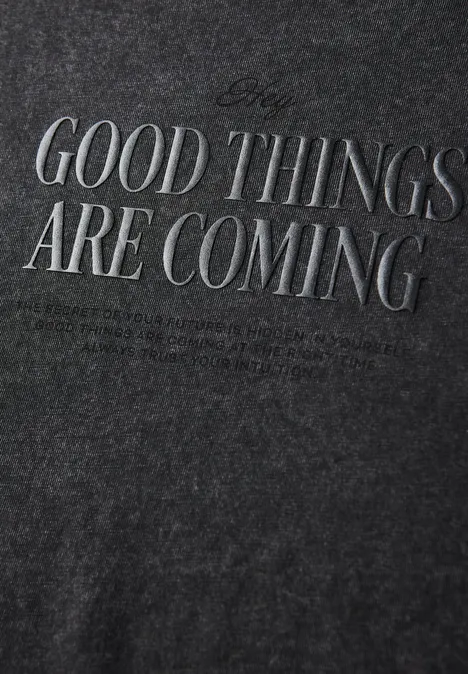 Washed-Look T-Shirt washed out grey