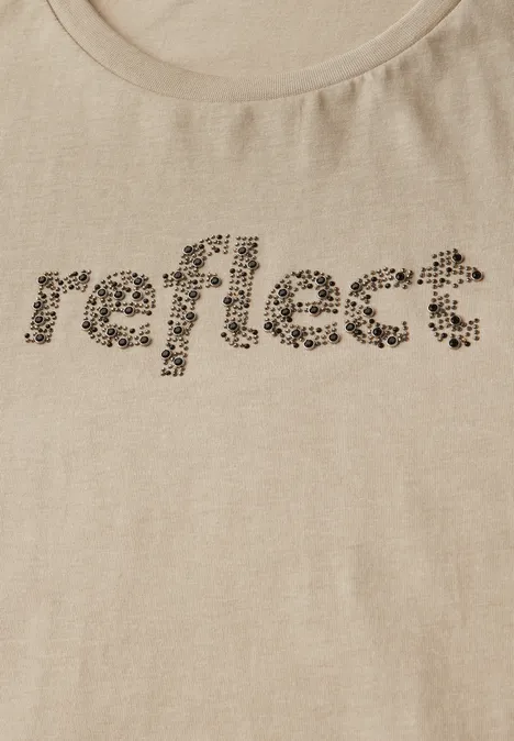 T-Shirt mit Wording coastal beige