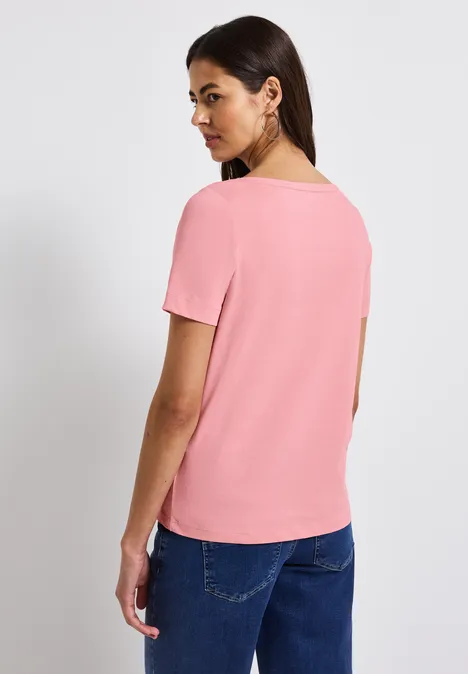T-Shirt mit Folienwording blush peach