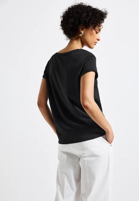 T-Shirt mit Wording Black