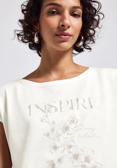 Shirt met print off white