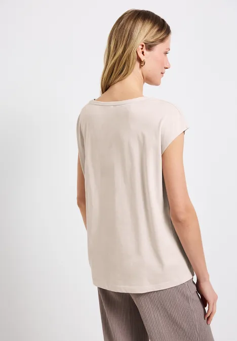 Shirt mit Print smooth sand beige